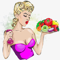 健身的美女素材