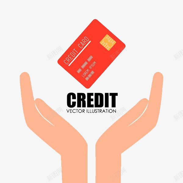 红色信用卡png免抠素材_88icon https://88icon.com 信用卡 卡通 商务 壁纸 封面 彩色 手绘 插图