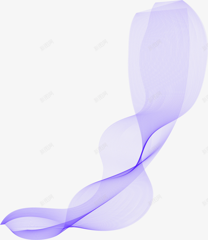 手绘紫色弧线png免抠素材_88icon https://88icon.com 唯美 小清新 弧线 手绘 旋转 梦幻 紫色 线条