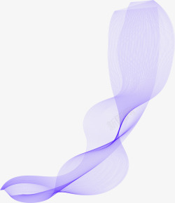 手绘紫色弧线素材