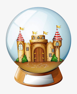 水晶球里的城堡素材