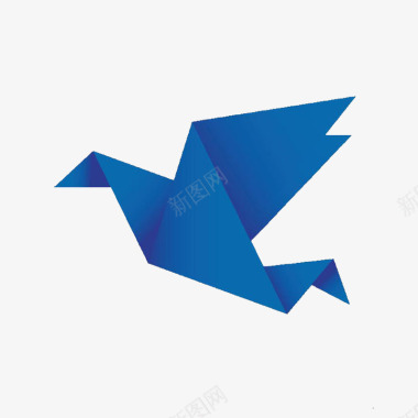 折纸小鸟图标图标