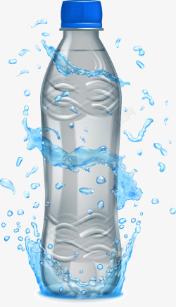 水瓶样机矿泉水瓶包装矢量图高清图片