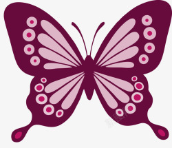 紫红色的蝴蝶紫红色扁平镂空蝴蝶高清图片