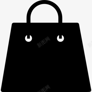 薄片包装袋购物袋黑色的剪影图标图标