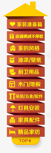 家装导航png免抠素材_88icon https://88icon.com Webdesign 侧栏 侧滑 导航 平面设计 悬浮 网页设计