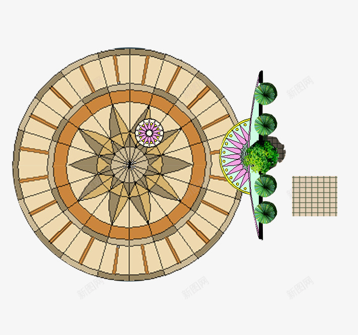 公园花园效果图拼花png免抠素材_88icon https://88icon.com 公园 拼花 效果图 花园