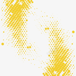 黄色圆点装饰图案矢量图素材