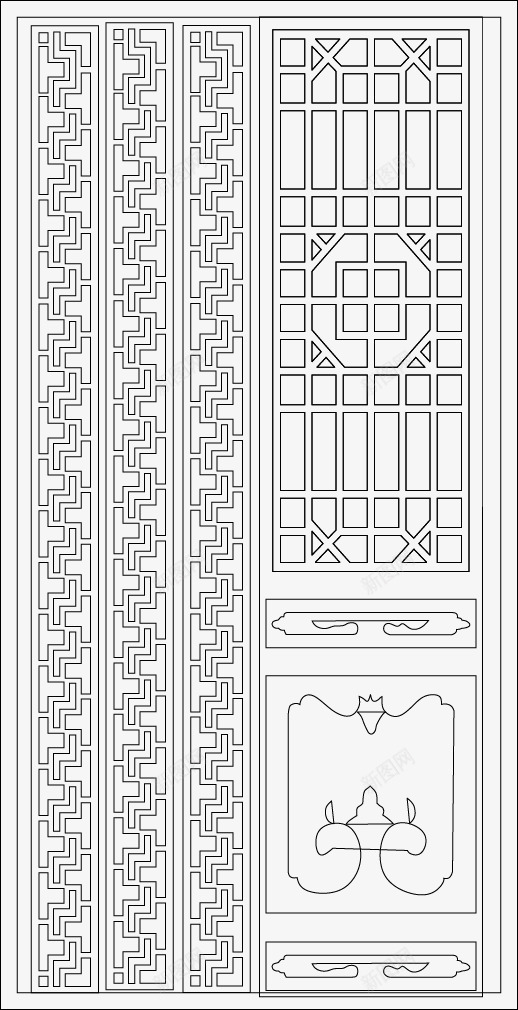 黑白屏风装饰png免抠素材_88icon https://88icon.com 中国风 中式风格 黑白屏风装饰