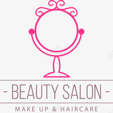 条纹粉色美容美妆logo图标图标