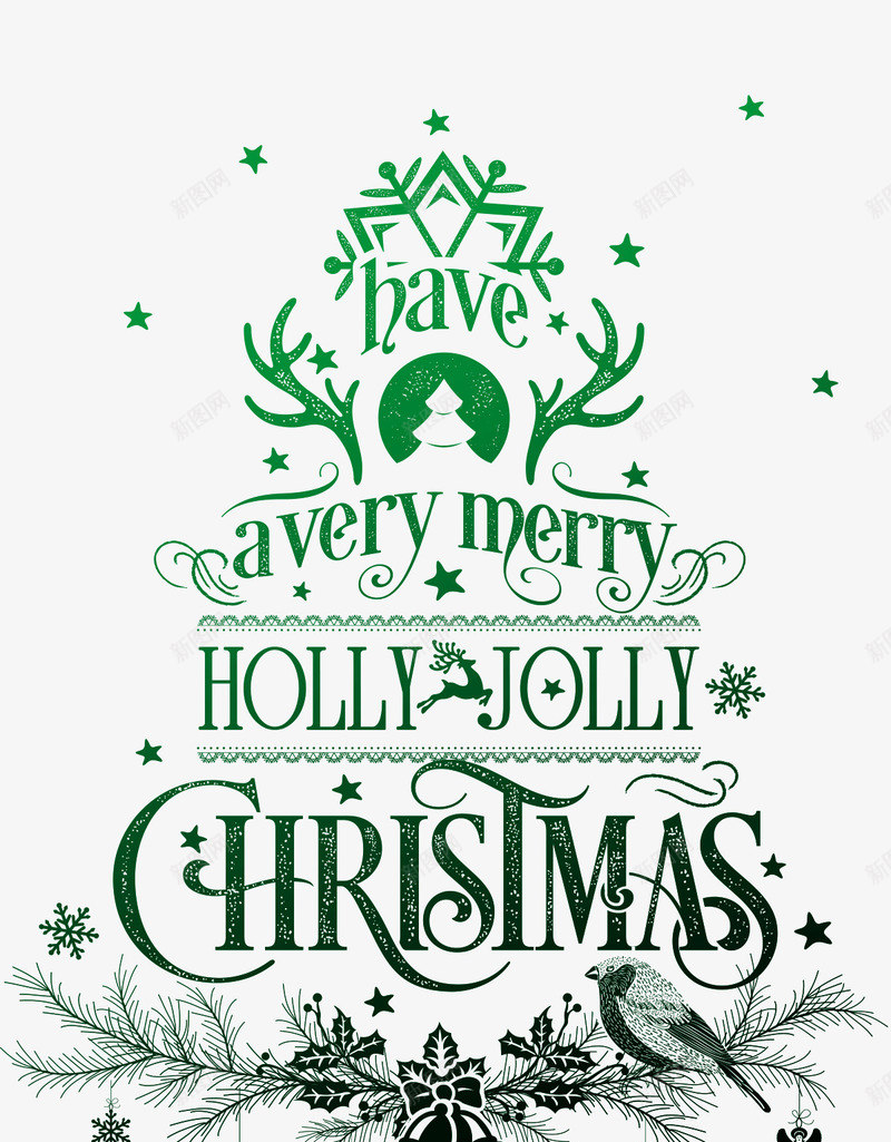 绿色手绘的圣诞节英文字母png免抠素材_88icon https://88icon.com 免抠图 圣诞节 效果图 绿色字母 英文字母 装饰图 装饰画