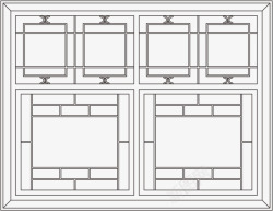 传统古典中式窗素材