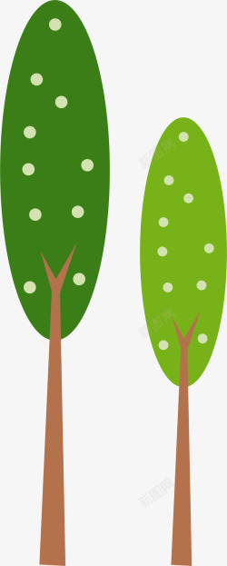 圆点大树抽象绿树高清图片