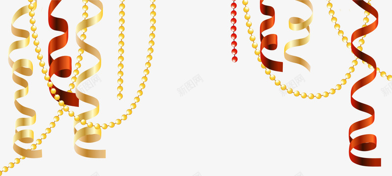 金色清新礼花png免抠素材_88icon https://88icon.com 丝带标签 圣诞节 清新绸带 金色礼花