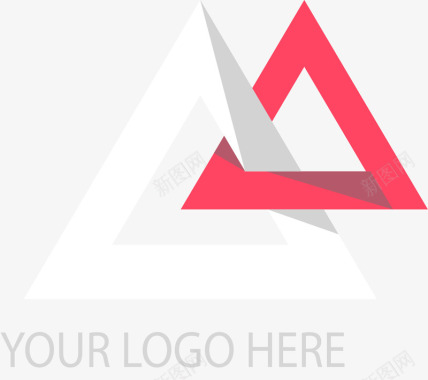 创意立体手绘logo手绘三角形LOGO图标图标