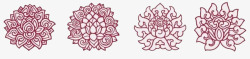 传统中式莲花花纹素材