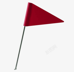 红色三角形装饰三角红旗图素材