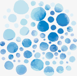 蓝色圆点花纹矢量图素材