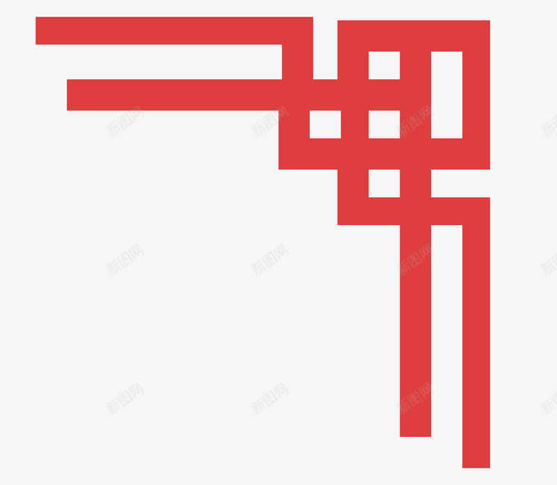 红色中式方形边角装饰png免抠素材_88icon https://88icon.com 中式 方形 红色 装饰 边角