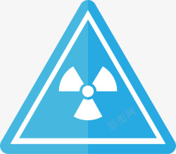 标志用于装饰图形蓝色辐射标志高清图片
