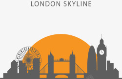 旅游城市剪影伦敦旅游城市剪影矢量图高清图片