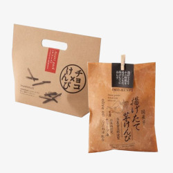 棕色布袋日本小食品包装高清图片