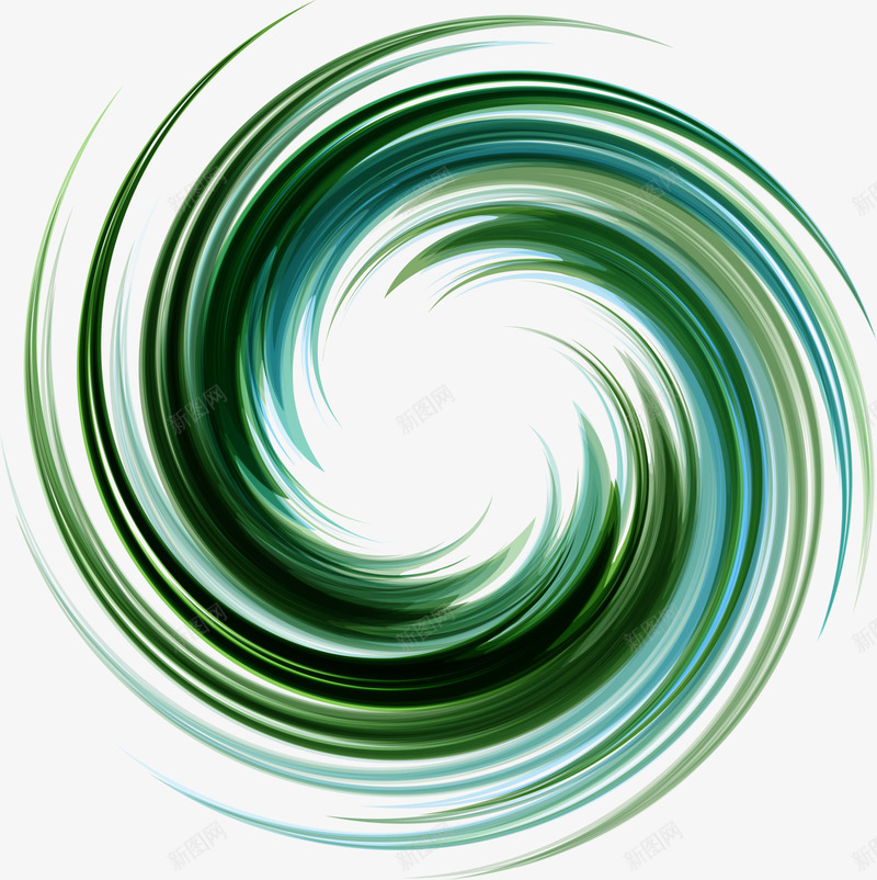 绿色简约旋涡png免抠素材_88icon https://88icon.com 免抠PNG 旋涡 梦幻 清新 简约 绿色