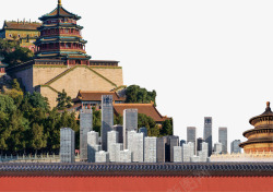 北京现代建筑和古建筑素材