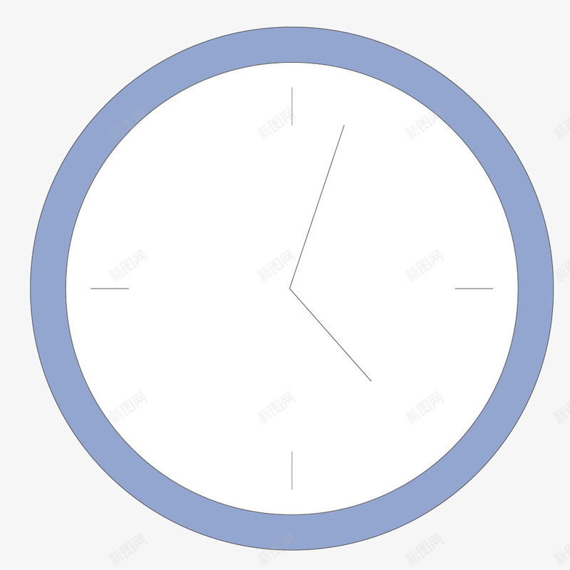 蓝色圆形手绘的时钟png免抠素材_88icon https://88icon.com 免抠图 圆形时钟 效果图 时钟 蓝色时钟 装饰图 装饰画