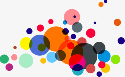 彩色圆点装饰图案矢量图素材