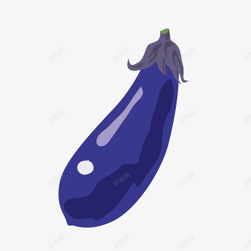 蓝色的卡通茄子效果图png免抠素材_88icon https://88icon.com 卡通茄子 手绘茄子 茄子 茄子效果图 蓝色茄子 蔬菜