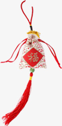 红色中式福袋创意手绘素材
