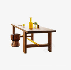 实木餐桌餐桌椅组合素材