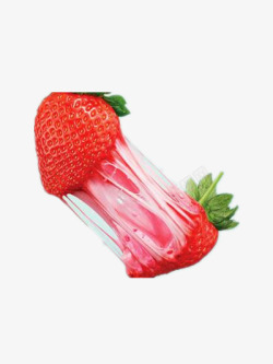广告创意草莓口香糖素材
