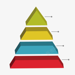 彩色三角形立体分析矢量图素材