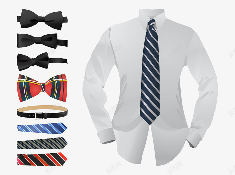 男士多个领带样式展示效果图png免抠素材_88icon https://88icon.com 多种样式 男士 领带