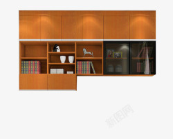 书房吊柜3d效果图素材