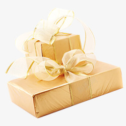 金色浪漫礼物盒素材