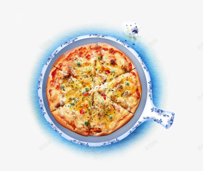 西式披萨png免抠素材_88icon https://88icon.com 中式餐具 披萨 西式食品 西餐 青花瓷 餐盘