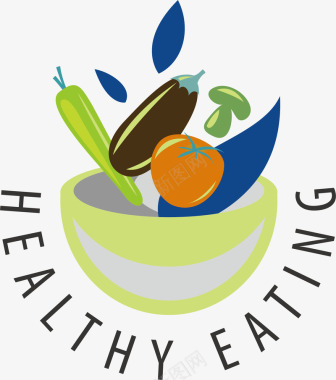 餐饮蔬菜中式餐饮logo矢量图图标图标