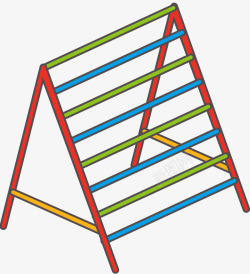 攀玩架三角立体风格攀爬架矢量图高清图片