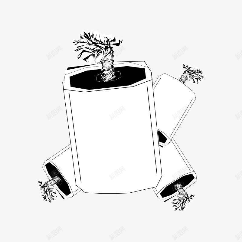 放炮炮竹鞭炮png免抠素材_88icon https://88icon.com 卡通 喜庆 放炮 放鞭炮 炮仗 炮竹 白色 礼花 节日 鞭炮