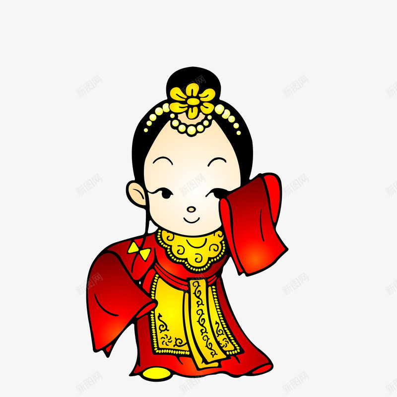 卡通跳舞衣袖遮脸的古代女子png免抠素材_88icon https://88icon.com 卡通遮挡 古代女子 古风人物 衣袖遮脸 跳舞女子