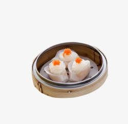 实物蒸笼虾饺素材