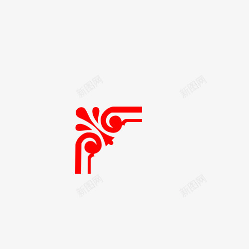 红色古典角花边框png免抠素材_88icon https://88icon.com 中国风 中式角花 红色 角花 边框装饰