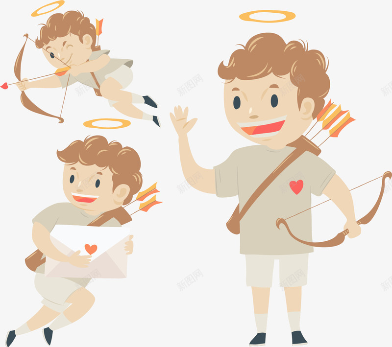 情书邮递员矢量图eps免抠素材_88icon https://88icon.com 丘比特之箭 情书 浪漫 爱情 矢量素材 矢量图