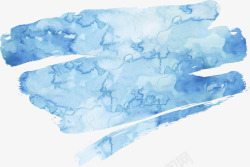 蓝色水彩素材