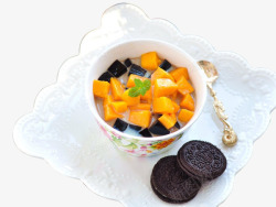 芒果烧仙草奥利奥素材