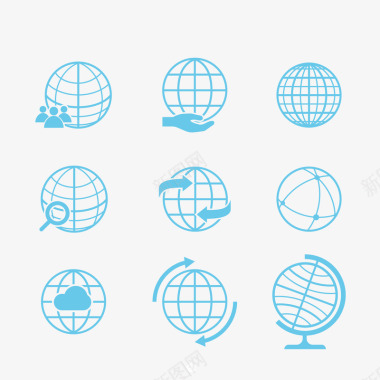 世界各地的服务网点地球图标片图标