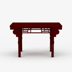 复古古典简单中式书桌素材